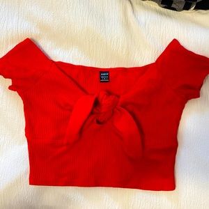 red crop top